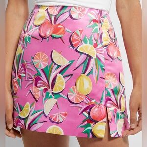 Scotch & Soda Citrus Satiny Mini Skirt Pink